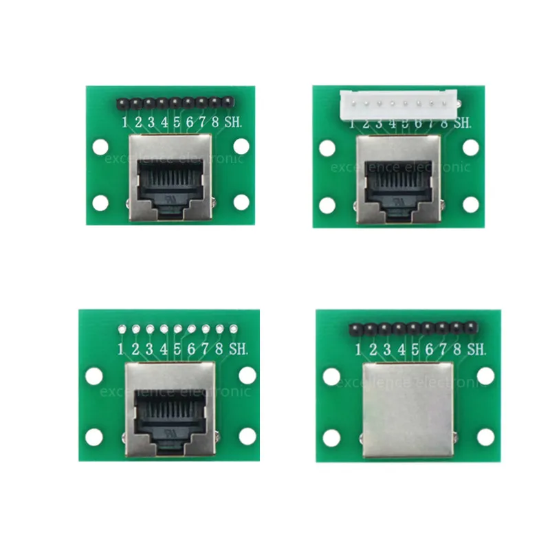 1pc RJ45 Adapter Board To XH2.54 Modular Ethernet Connector Network Interface + Breakout Board + Pin Header Connector