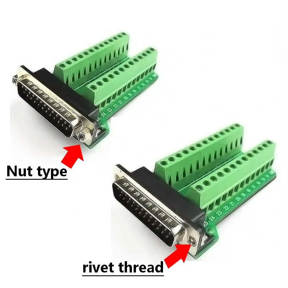 

Клеммная плата DB25-G2, без пайки, адаптер для последовательного порта, с опциональным креплением под гайку и резьбой под заклепку, 10 шт.
