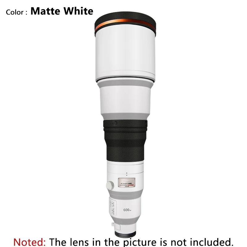 Calcomanías de lente para Sony FE600 F4 GM, película de cubierta envolvente para Sony FE 600mm F4 GM OSS SEL600F40GM, pegatina Premium antiarañazos