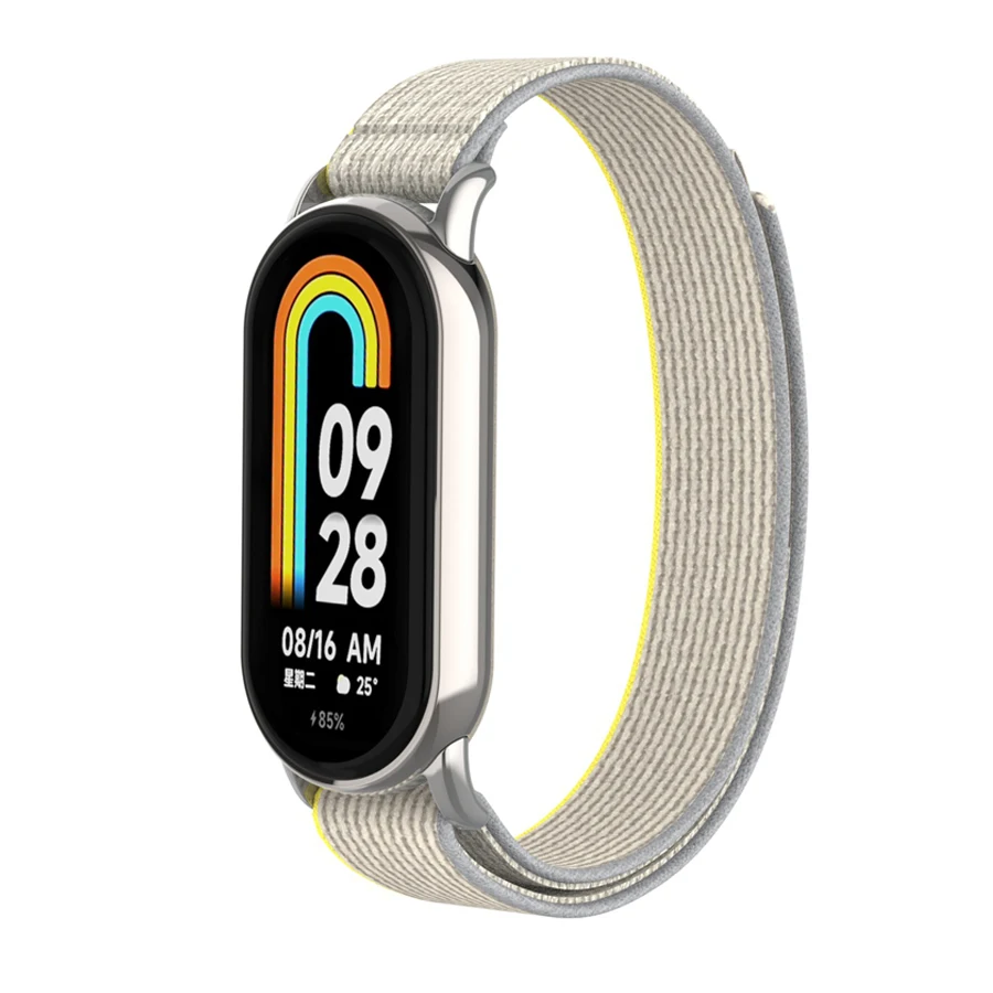 Xiaomi Mi Band用の交換用ナイロンストラップ,通気性ストラップ,スマートウォッチバンド,ブレスレット