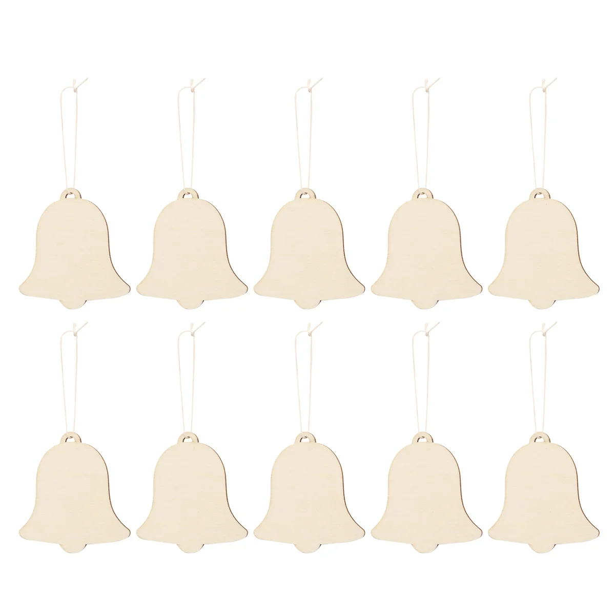 10 قطعة حفلة عيد الميلاد معلقة الديكور جرس خشبي منقوشة قلادة لشجرة عيد الميلاد حديقة المنزل استخدام داخلي في الهواء الطلق #3