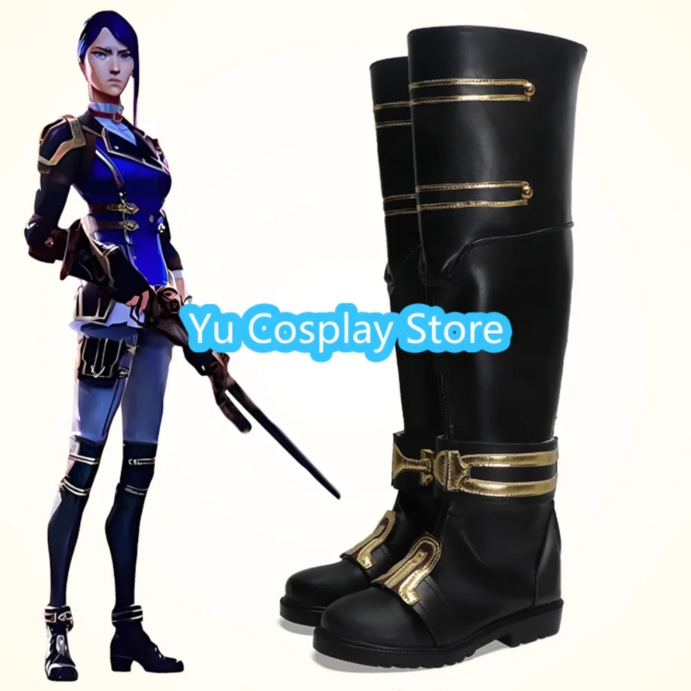 

Yu Cosplay Store Female Police Officer Caitlin Cosplay Shoes Anime Cosplay Shoes Boots Halloween Costumes Props