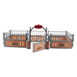 Horse Stable Farm Fence Toy Horse Corral Fencing Accessories Playset for Layout Decor