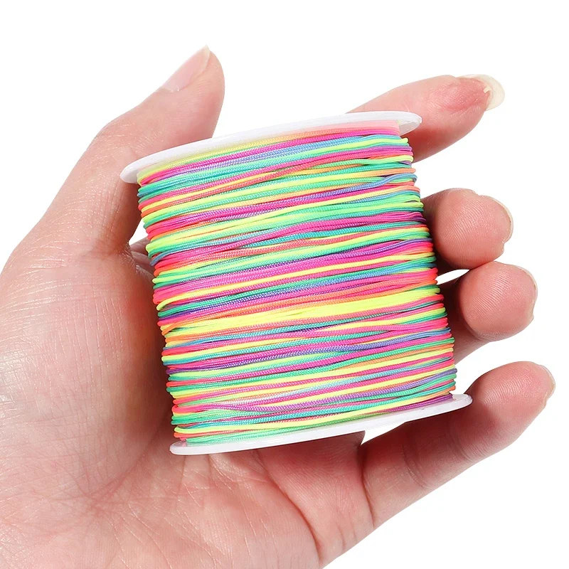 90m/Roll 0.8m #72 Nylon Thread Cord String for Jewelry Making Handmade Woven Rope Jade Thread Bracelet Necklace Handmade 2035 image 6