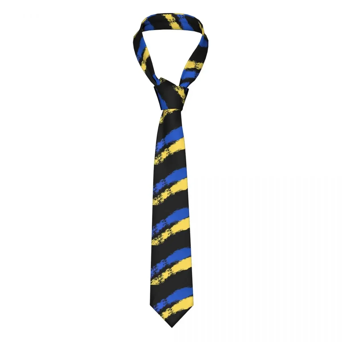 Classic Ukrainian Flag Neck Ties Men Personalized Silk Ukraine Patriotic Necktie for Business Cravat