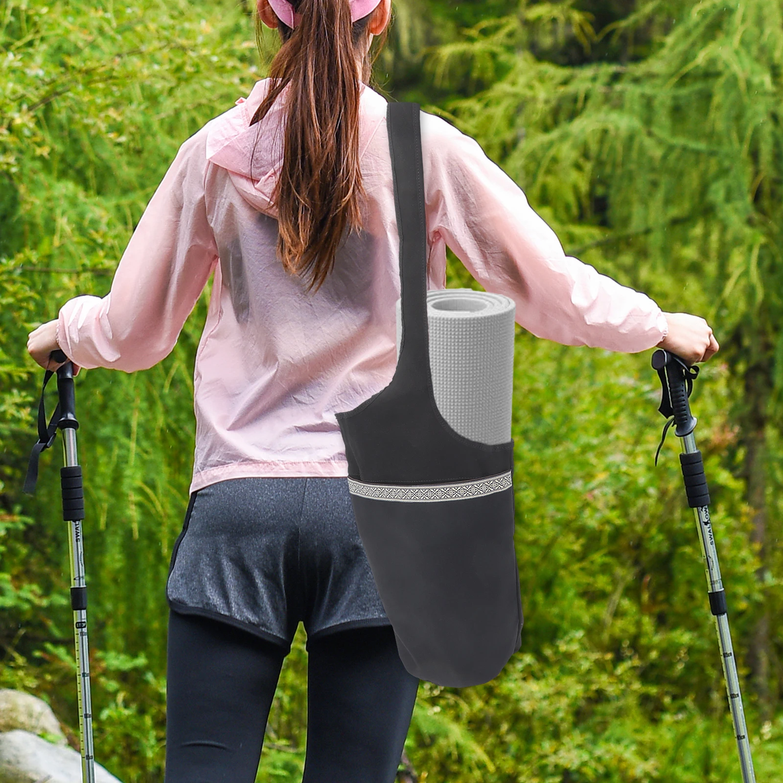 Porta esterilla de Yoga, bolsa con apertura grande, lona, ligera, portátil, bolsa de almacenamiento para suministros de Fitness, regalos para amantes de la Yoga