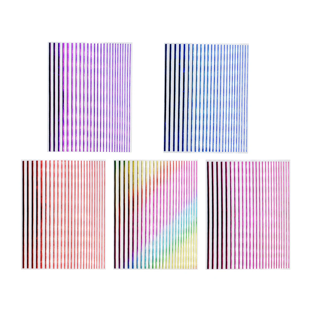 

5pcs Stickers Shiny Nail Tip Decals For Women Diy Manicure Christmas Halloween Party Decoration Nail Tattoos