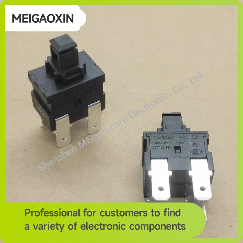 1~5PCS/LOT Electric cooker vacuum cleaner button switch 4 pin unlocked reset switch 250V 8A water heater button switch