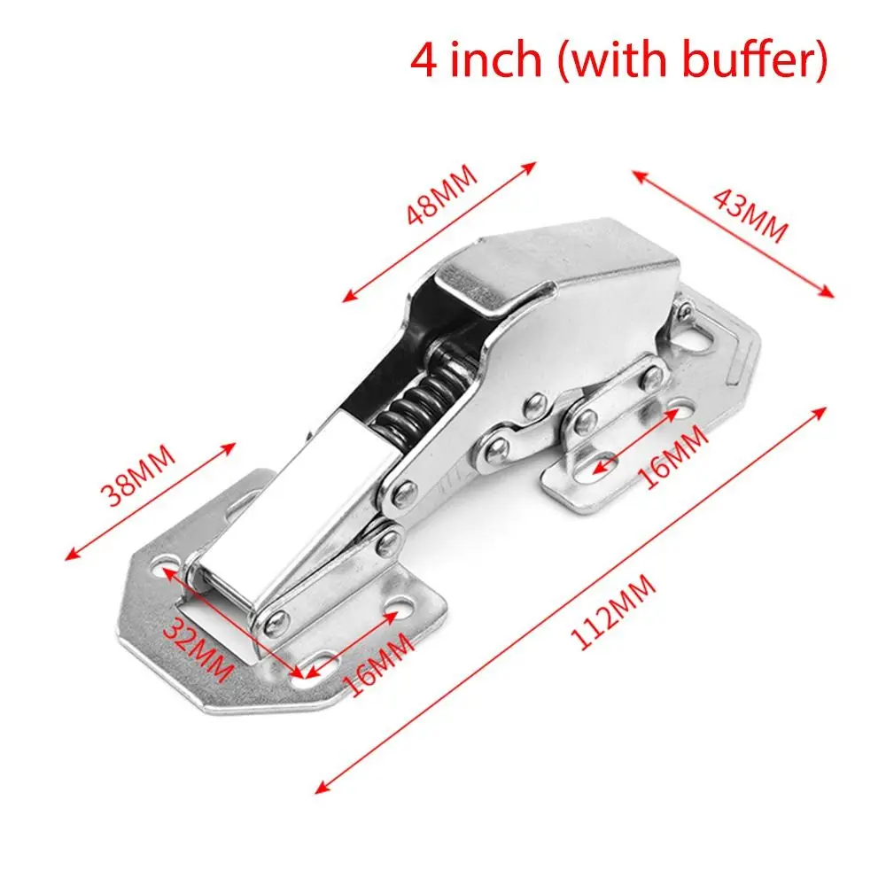 Noiseless 90 Degree Spring Hinges No Pre-drilled Soft Close Furniture Hinge Concealed Cabinet Hinge Home