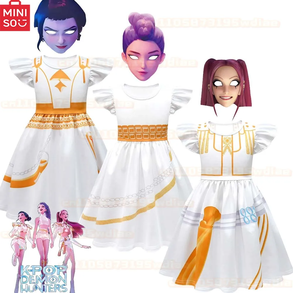 

Anime Kpop Demon Hunters Summer Dress Halloween Mira Rumi Zoey Cosplay Costume Girl Dress Birthday Gift Princess Dress Girls