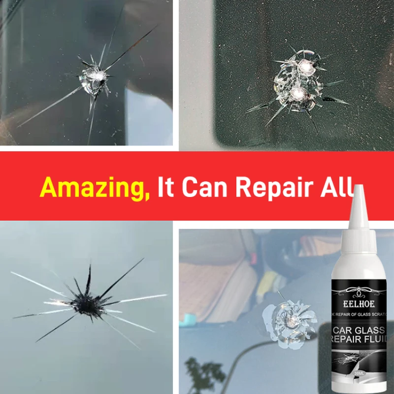 Windshield Repair Kit  30 Ml Car Glass Repair Set Lasting Windshield Crack Repair Brightening Windshield Fluid Glass Scratch Cr