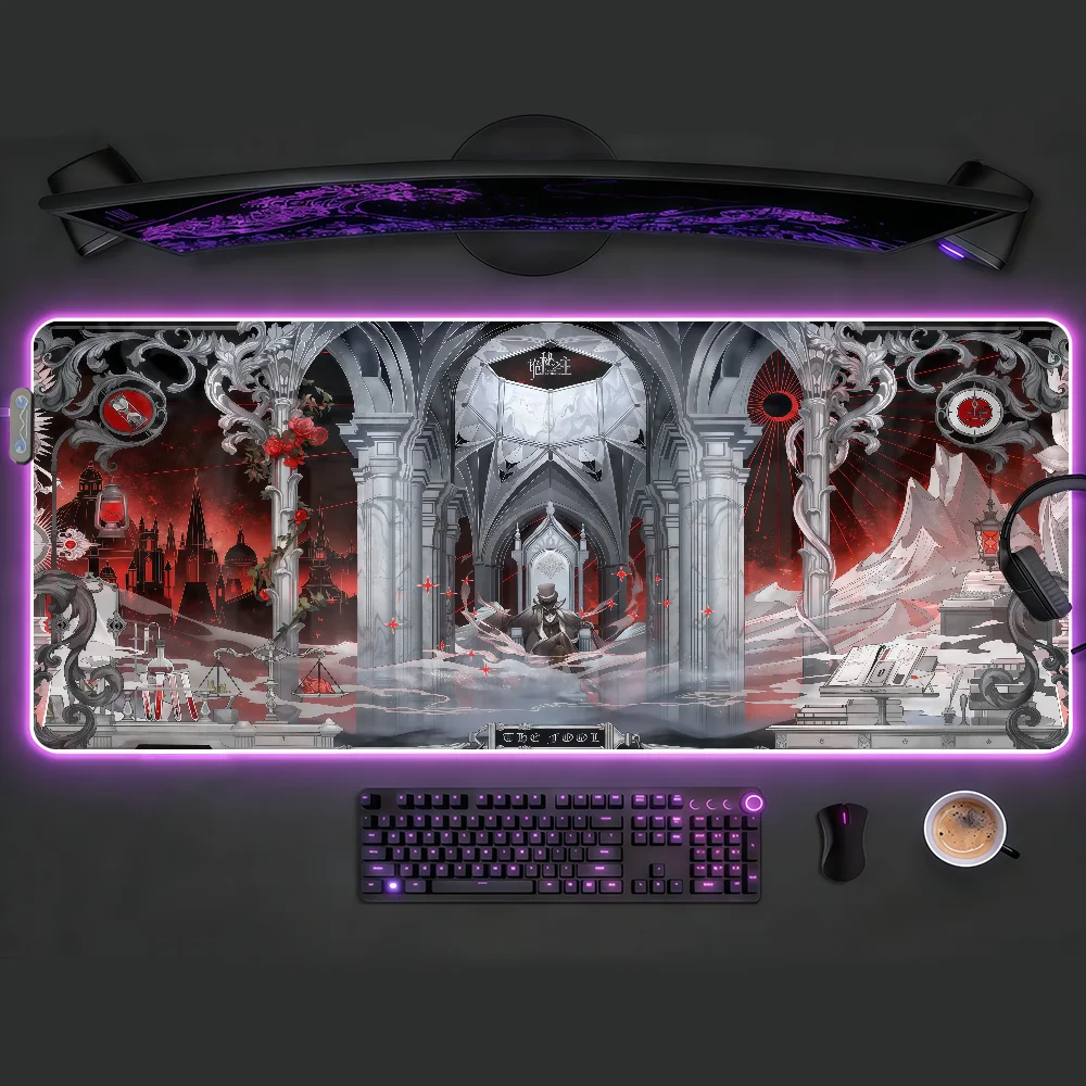

Коврик для мыши Lord Of The Mysteries, RGB LED, нескользящий, резиновый, для игр, большой, для компьютера, офиса, геймеров, для клавиатуры