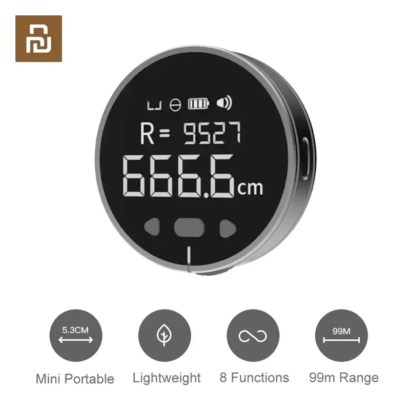 Mijia DUKA ATuMan Little Q Electric Ruler Distance Meter HD LCD Screen Measure Tools Rechargeable 99M Tape Ruler For Smart view 2