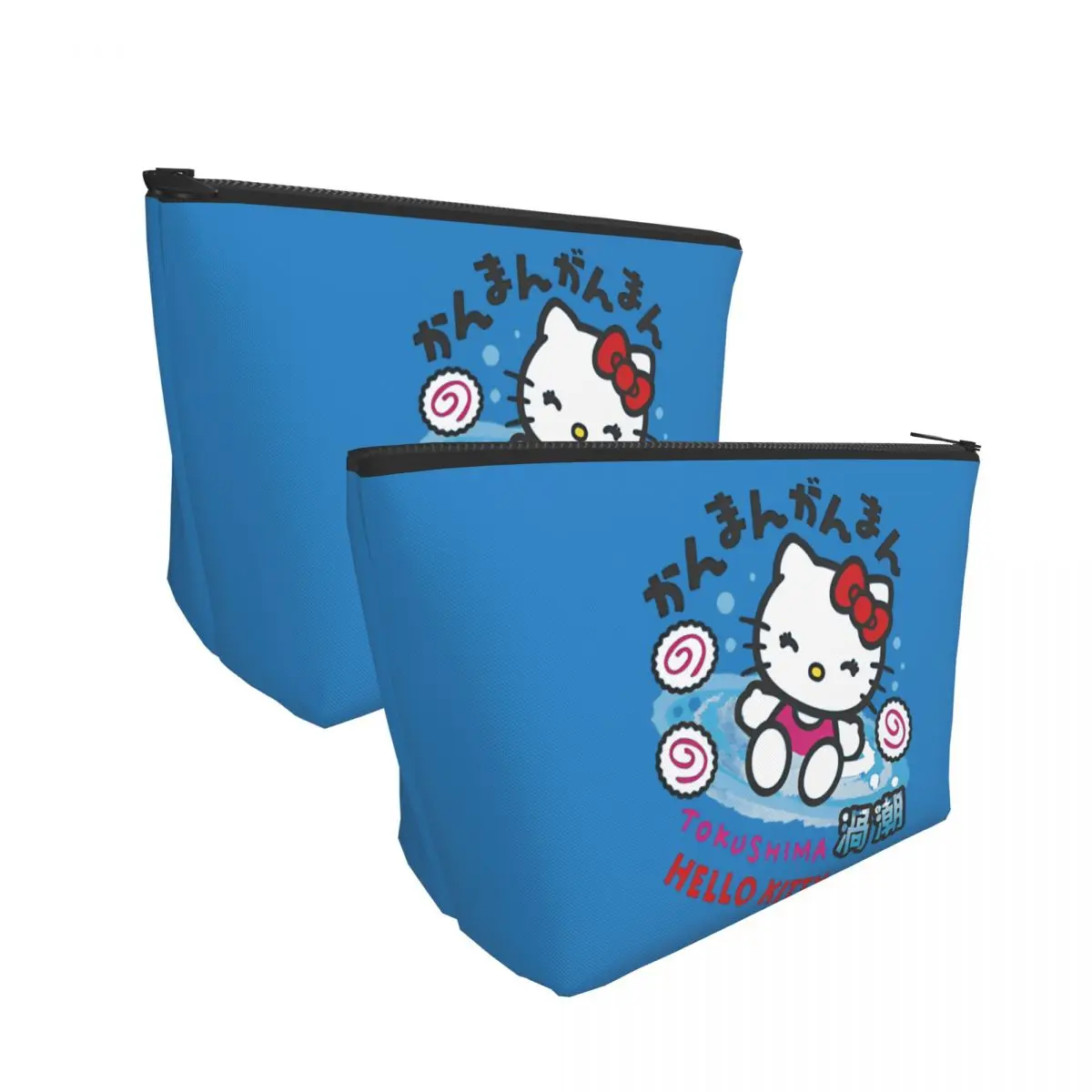 منظمات تخزين مطبوعة على شكل قطة لطيفة من هالو كيتي للأزواج من أجل الضروريات حقيبة مكياج جرافيك يومية محمولة حقائب مستحضرات التجميل اللطيفة