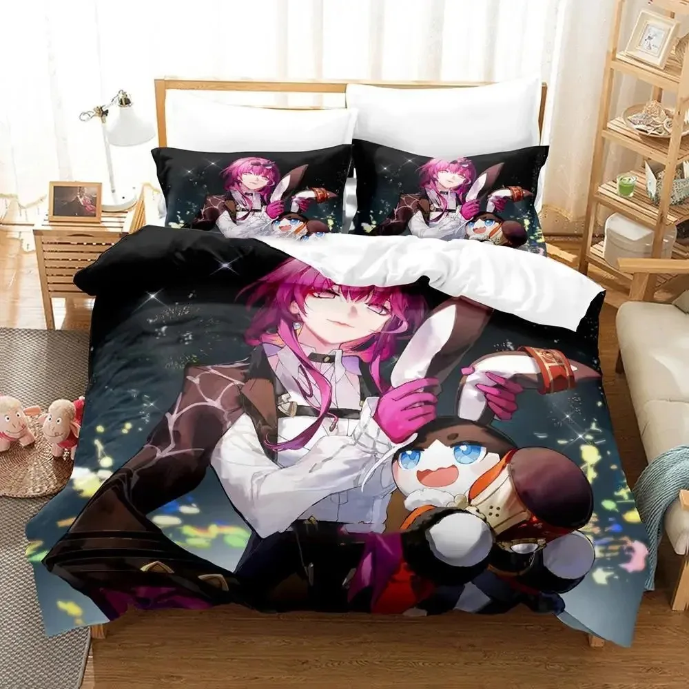 Anime Honkai Star Rail Bedding Set Boys Girls Twin Queen Size Duvet Cover Pillowcase Bed Kids Adult Fashion Home Textileextile