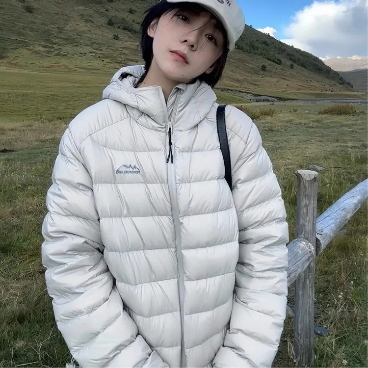 

Down padded clothes women's winter 2026 new light and thin hooded padded jacket Korean version loose fashion warm padded jacket