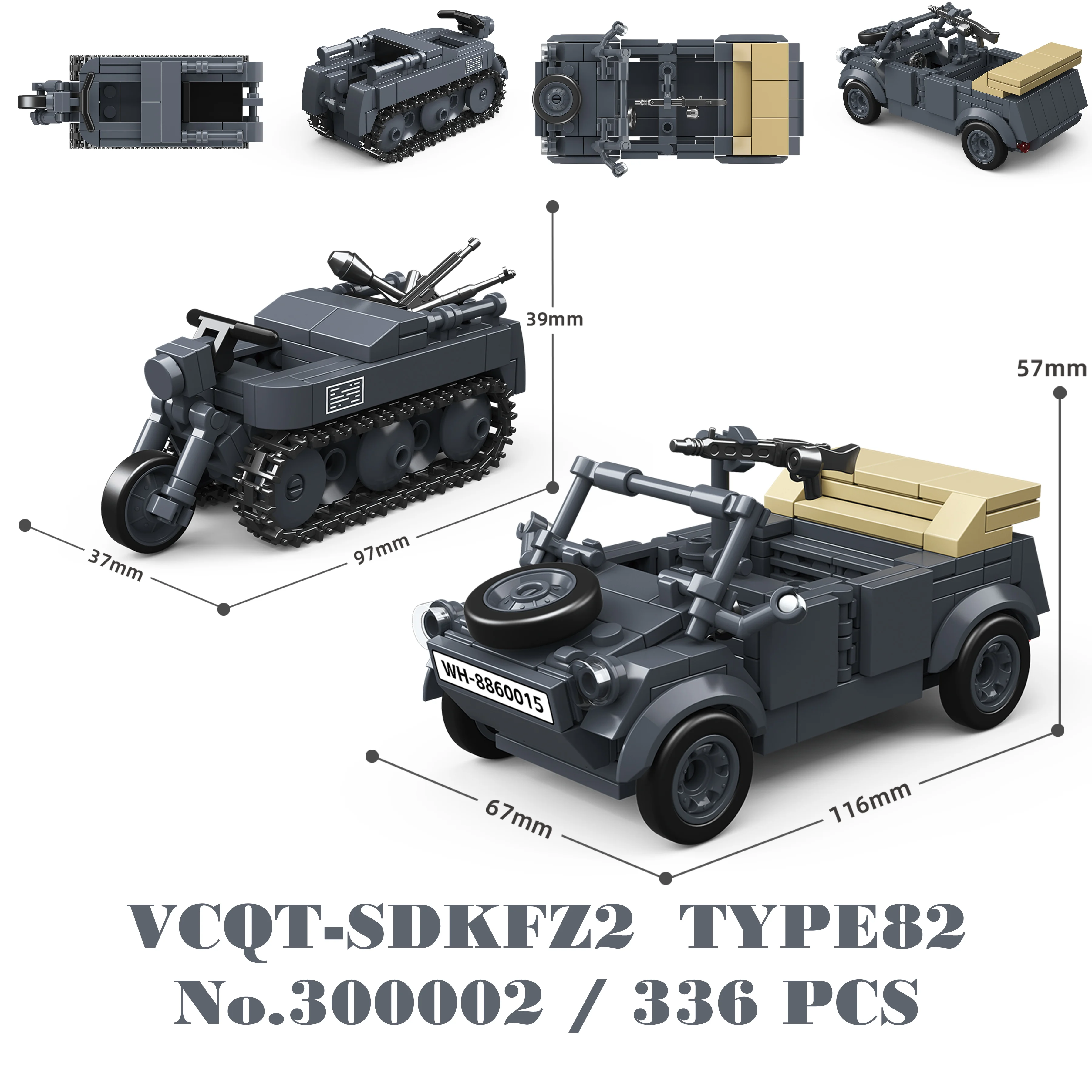 Militärpanzer Stuart SdKfz251 Panzer VI Sherman US Army Quan Guan WW2 Soldatenfigur Modellbausatz Bausteine Kinder Spielzeug