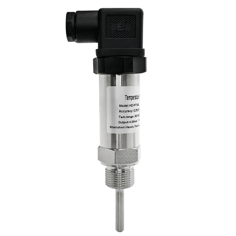 

LED Pt100 Thermocouple Resistance Temperature Sensor Transmitter Stainless Steel Controller Hot Water Heavy Oil Waterproof