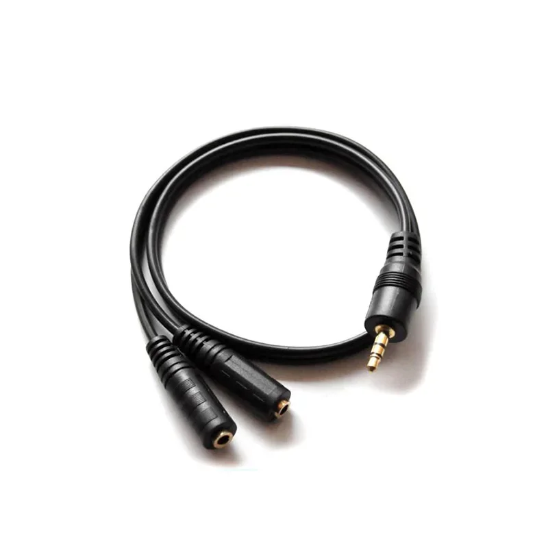 (100 pièces/lot) 3.5mm 1 mâle à 2 femelle casque écouteur câble Audio séparateur adaptateur pour IPhone/LG/Sony/Nokia/Xiaomi/huawei