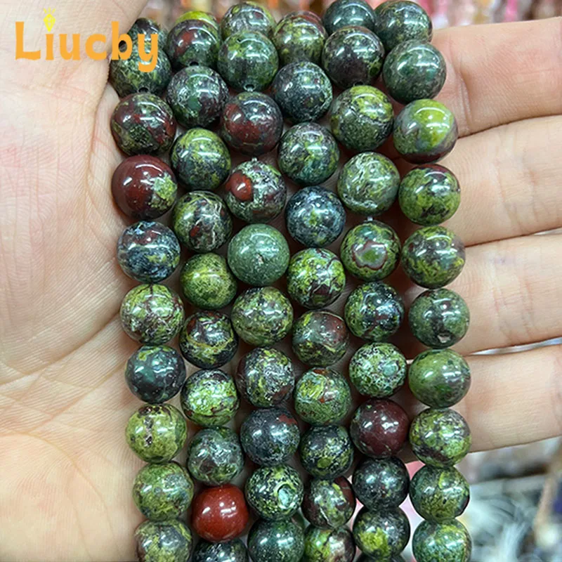 

Natural Dragon Blood Stone beads For Jewelry Making DIY woman Accessories Charm Bracelet Hoop earrings 15" Strand 4/6/8/10/12mm