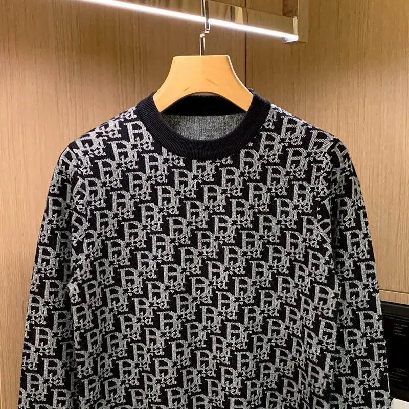 Pull Tissé avec Lettres pour Homme, Automne Hiver