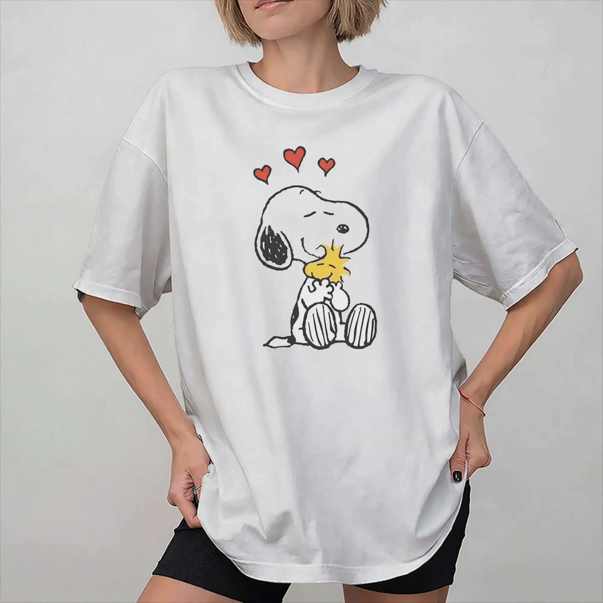 

Men Women snoopys cartoon dog Shirt Cotton Graphic Printing Tee Shirts Top Clothing