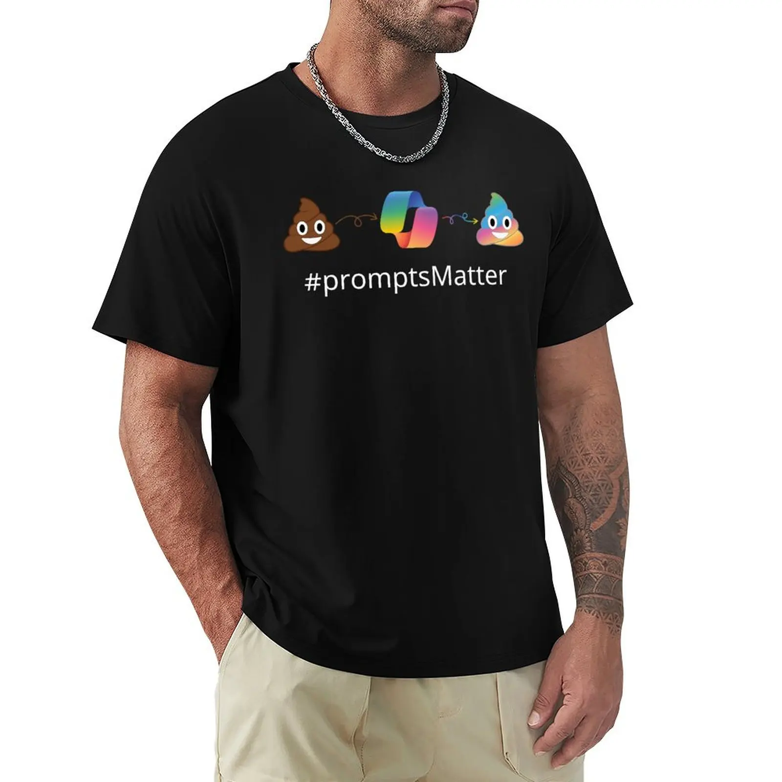 Prompts Matter white text T-Shirt Quick Dry Fishing T-Shirt