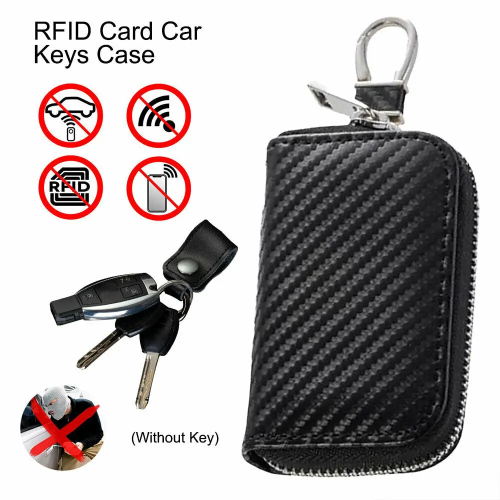 Car Key Cover RFID Signal Blocker Premium Key Fob Faraday Box Cage ProtectorAnti-Theft Anti-Hacking GPS Signal Blocking Box