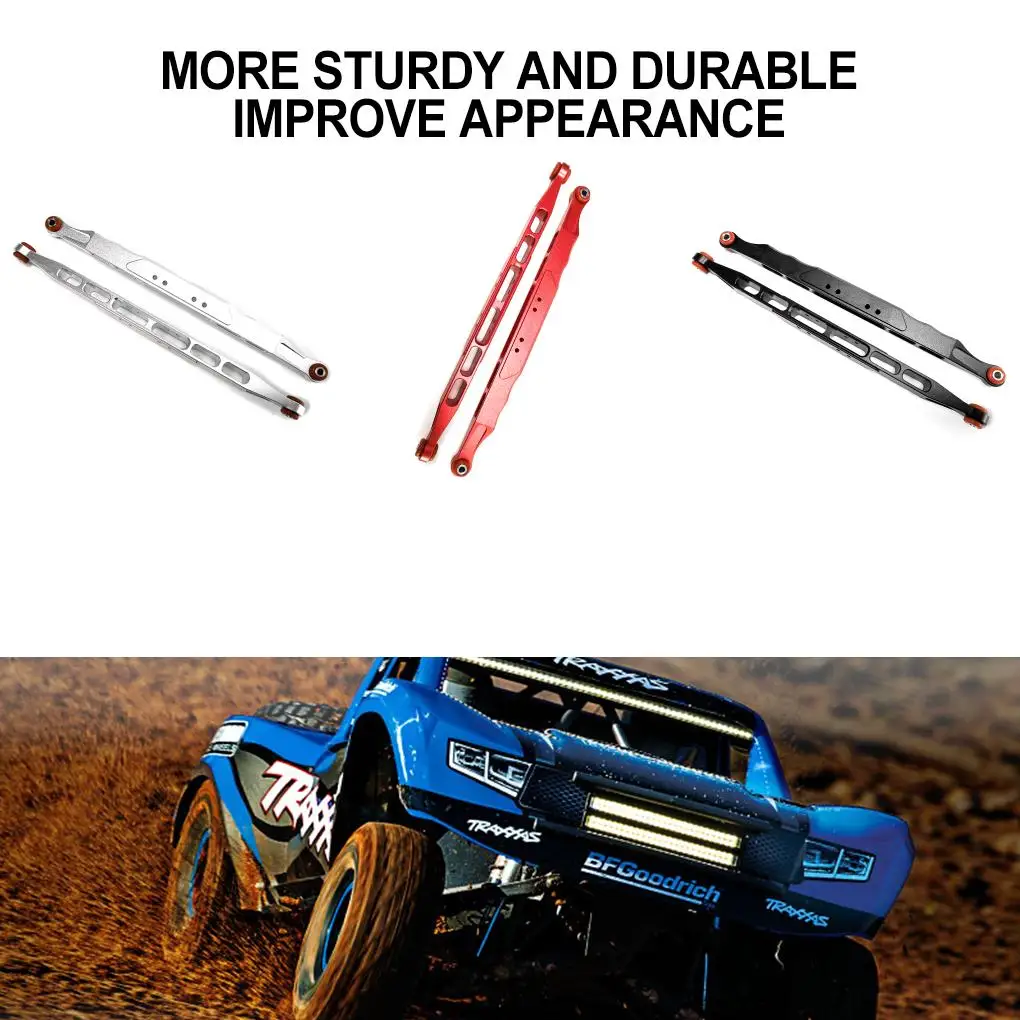 RCGOFOLLOW brazo de suspensión inferior trasero de aleación de aluminio, brazo de suspensión inferior trasero Rc para 1 7 Traxxas UDR RC Car Part Red