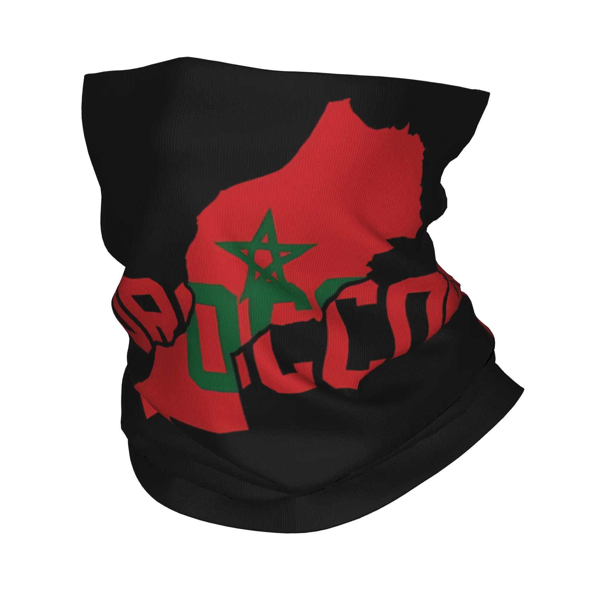 Morocco Flag Map Magic Scarf Merch Neck Gaiter  Bandana Warm Cycling Headwear Unisex All Season