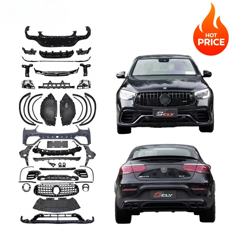 

GLC Coupe X253 Facelift GLC63 Body Kit - New Front Bumper, Wheel Arch, Headlight Grill | Limited Time Offer