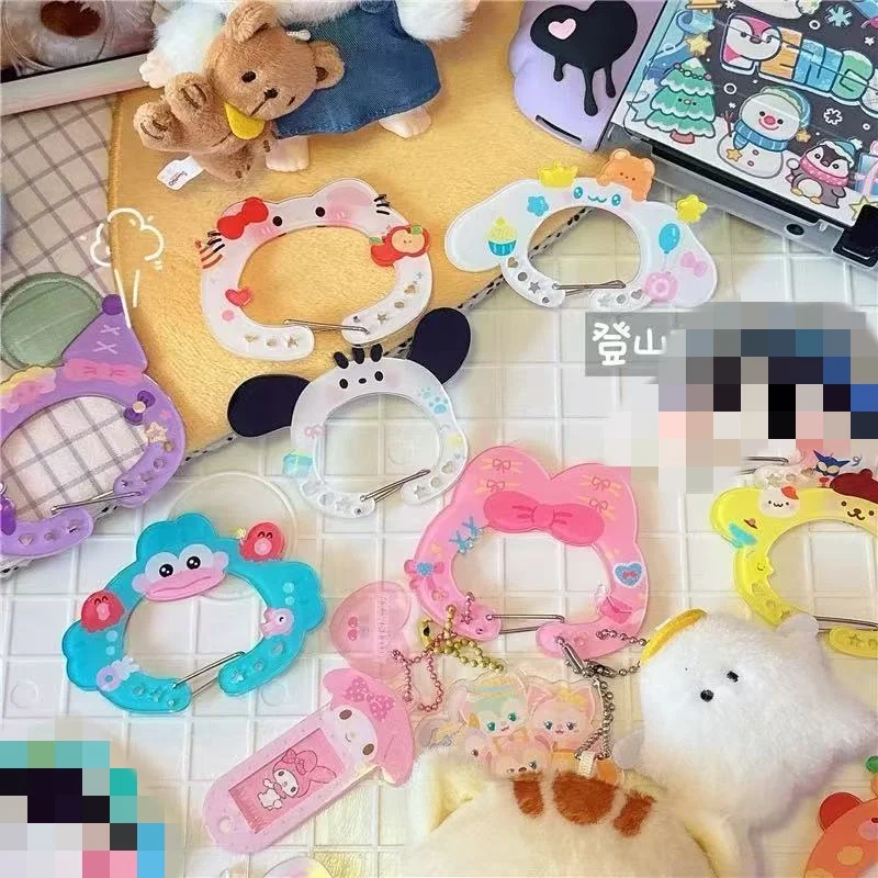 

Sanrio Hello Kitty Melody Hangyodon Acrylic Carabiner Diy Backpack Hanging Ornaments Clothing Decoration Girl's Birthday Gift