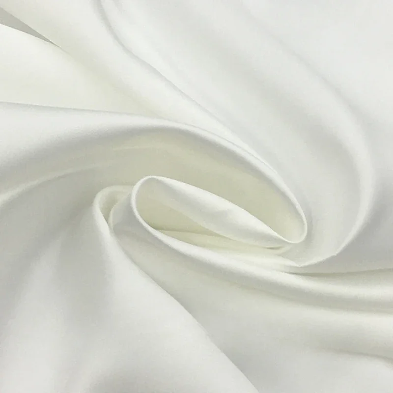 One Meter Price Taiwan Wedding Dress Thick Satin Fabric Imported 395 Wedding Dress Satin Handmade DIY Wedding Dress Fabric