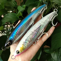 Tsurinoya 2pcs 16cm 60g Floating Pencil Fishing Lures Topwater Hard Baits Surface Stickbait Good Action Bass Wobblers