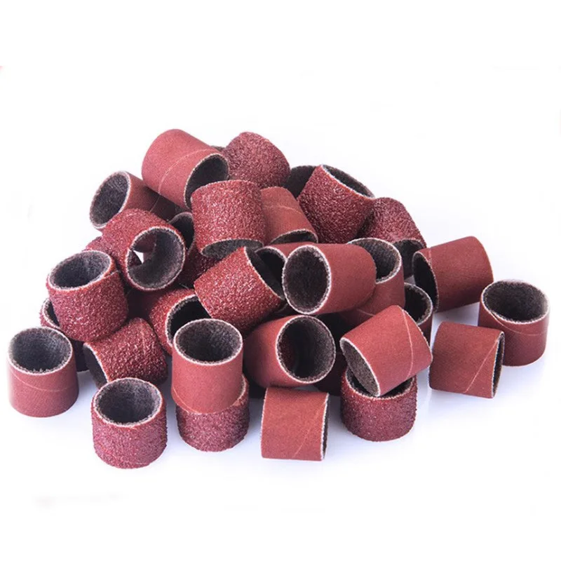 Grinding Sandpaper Sanding Ring with Rod Abrasive Rotary Tool 80Grit 120Grit 150Grit 180Grit~600Grit Machine Grinding Sand Rin
