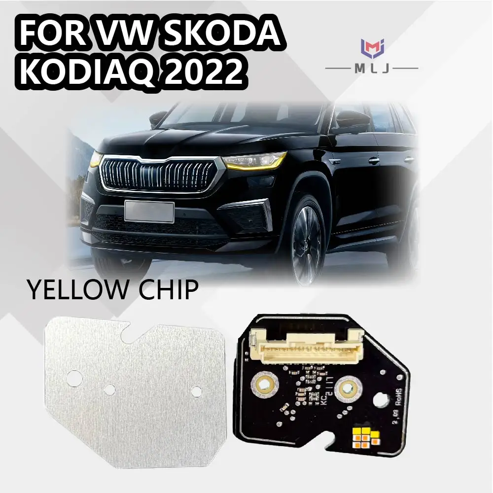 

00224256 00224257 Желтый чип Angel Eye для Volkswagen Skoda Kodiaq 2022, светодиодные платы-балласты, автомобильные аксессуары