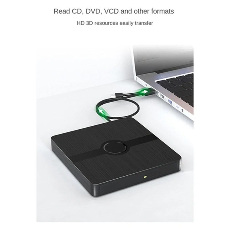 محرك أقراص DVD خارجي USB 3.0 محركات الأقراص الضوئية المحمولة قارئ مشغل أقراص DVD لأجهزة الكمبيوتر المحمول