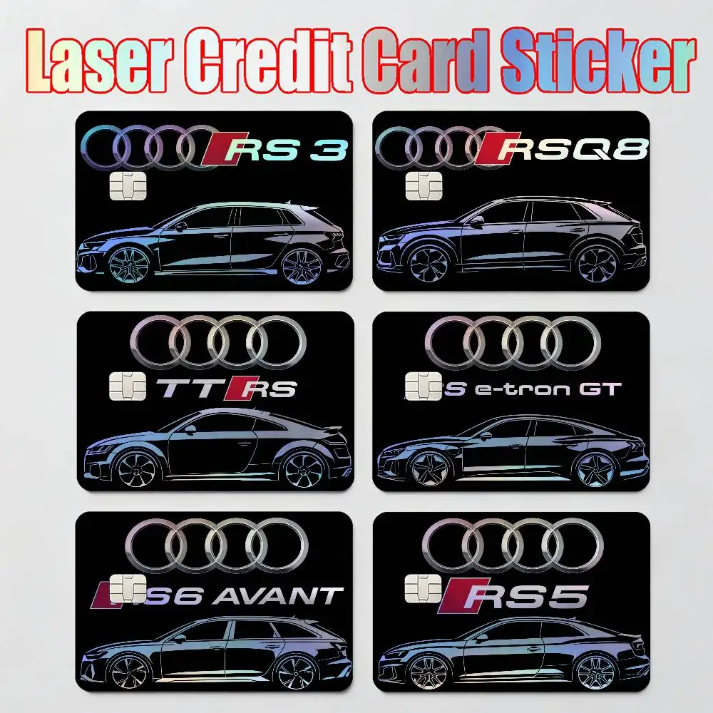 

STICKERS FOR AUDI Laser Reflective Card Skin Sticker For Debit Credit Card