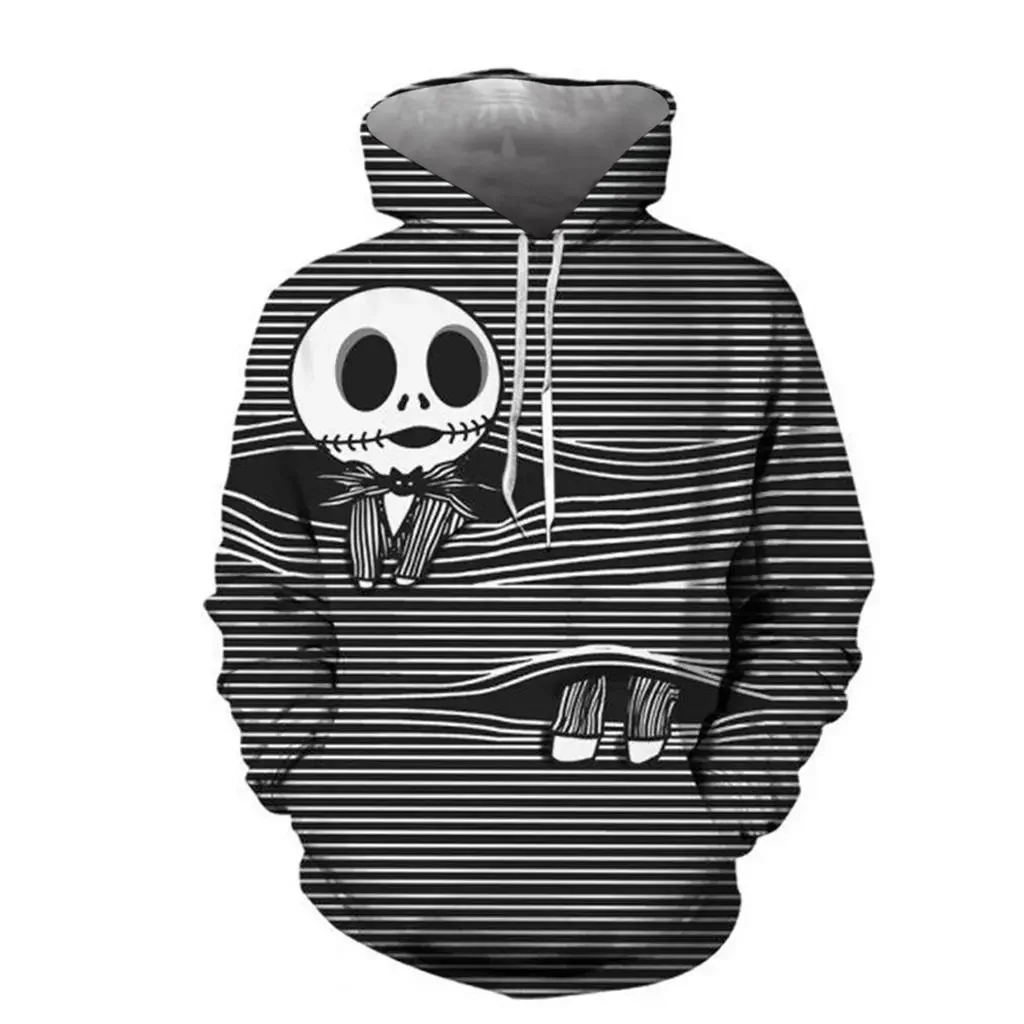 3D Printing Halloween Christmas Fright Night Christmas Cos Digital Sweater Hooded Sweater Men\'s and Women\'s Plus Size Casual