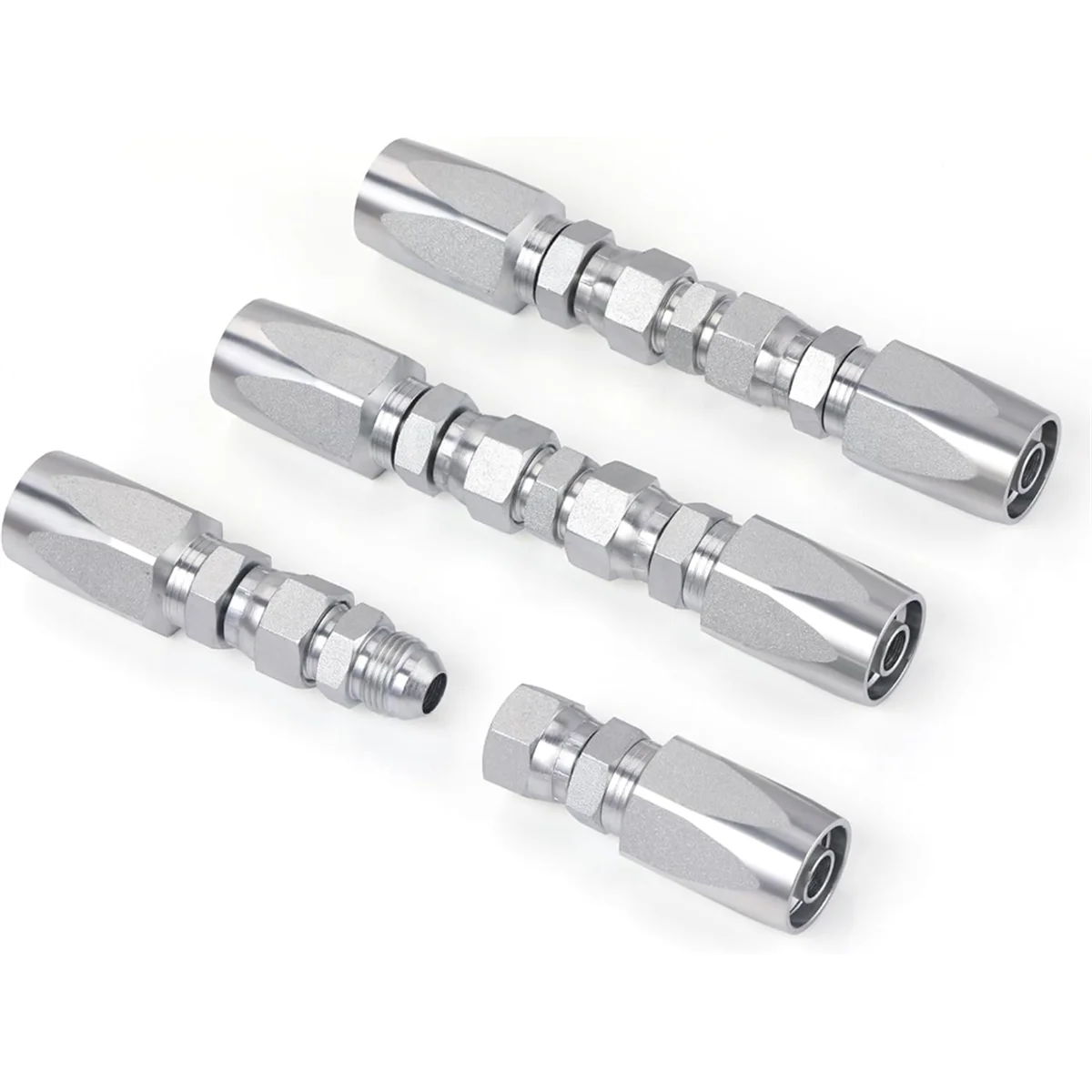

A002 2Pcs Hydraulic Hose Field Fittings Repair Kit and 5Pcs Small Repair Parts, Reusable Hydraulic Repair Fittings 3/8Inch