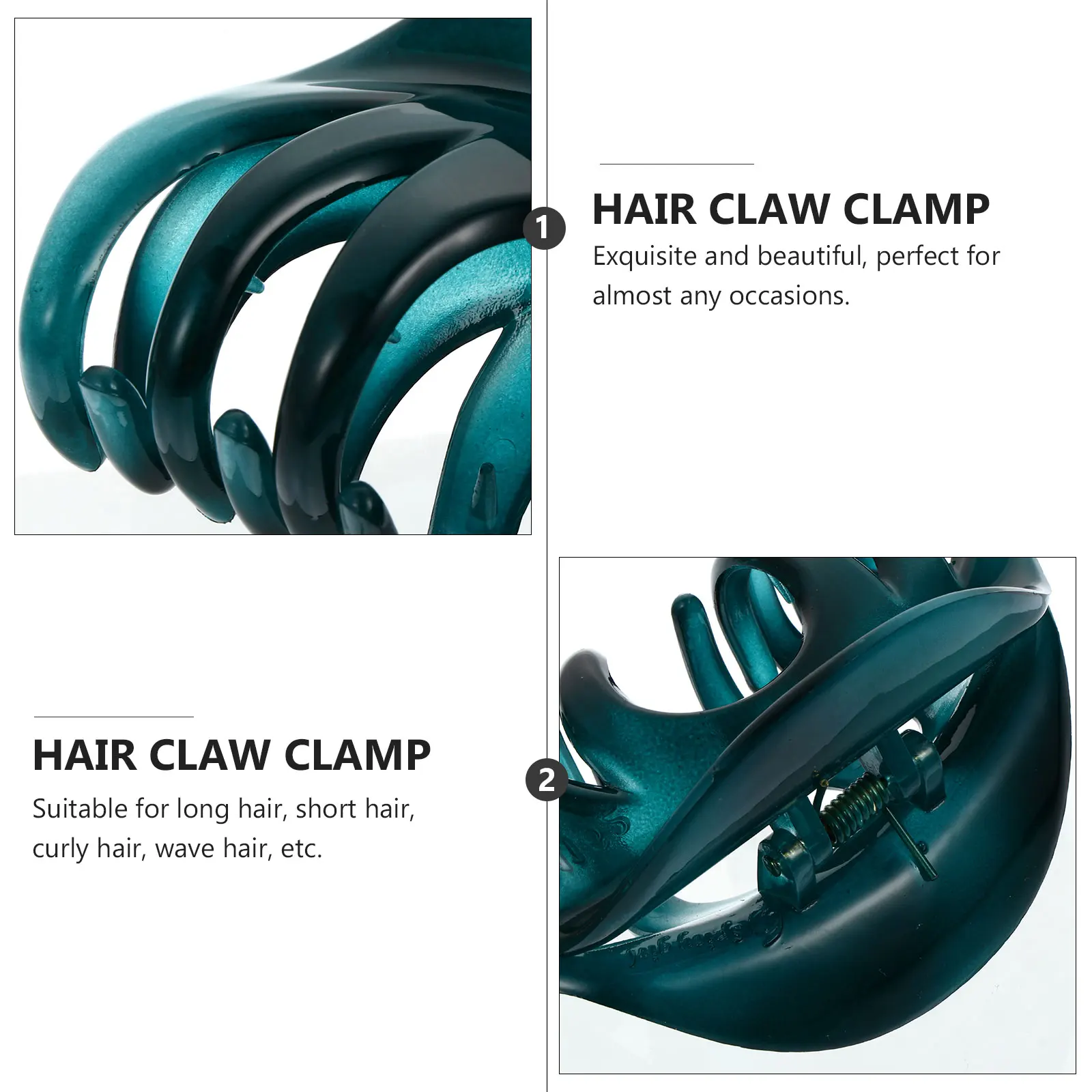 

2Pcs Large Hair Clips Jaw Clamps for Acrylic Hair Clip Women Durable Thin Pins Styling Office Outfits Gifts
