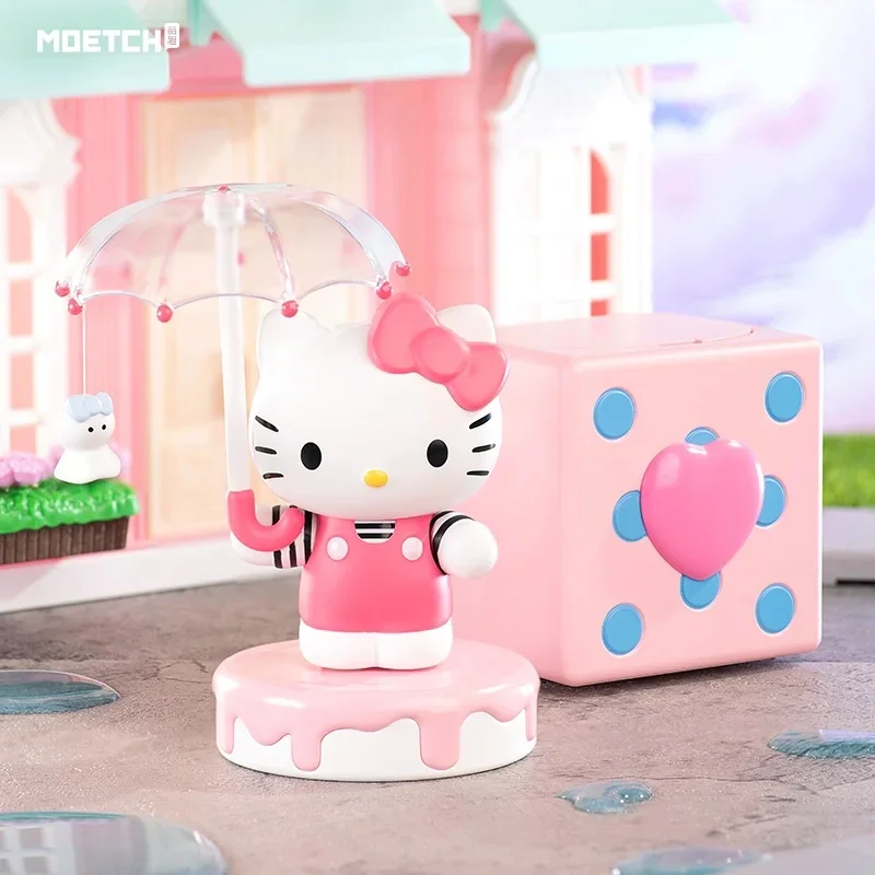 Kawaii ของแท้ Sanrio Hello Kitty ของเล่น Sprouting เพลง Clockwork Series กล่องน่ารัก Figurine Mystery กล่องคอลเลกชันตุ๊กตาสาวของขวัญ