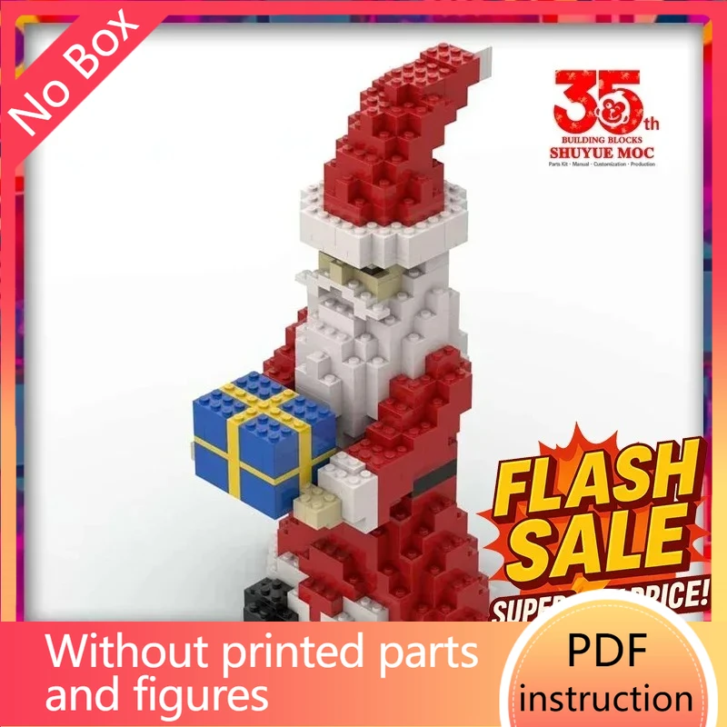 قطار عيد الميلاد، منزل العطلة والمكتب البريدي - مجموعات مكعبات بناء عيد الميلاد على شكل قرية من الطوب المعياري بتقنية DIY