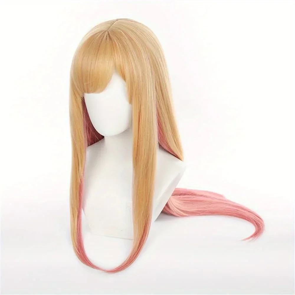 Marin cosplay parrucca Anime My Cosplay parrucca giallo rosa sfumato capelli lunghi parrucca sintetica ragazza Lolita parrucca