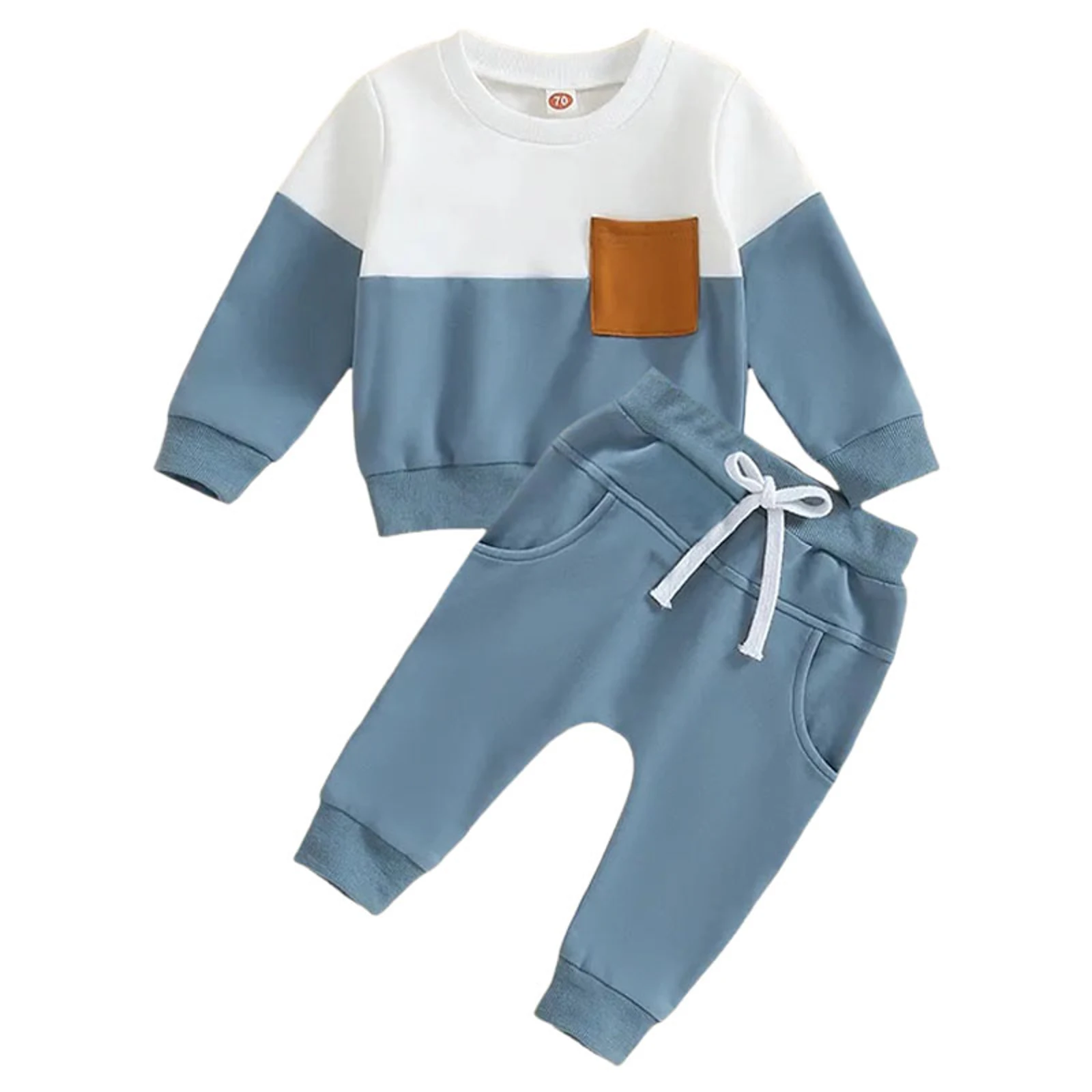 

Baby Bows for Boys Toddler Baby Boy Fall Clothes Contrast Color Sweatshirt Pants Sets Infant Winter Outfits Shirt Tie Set