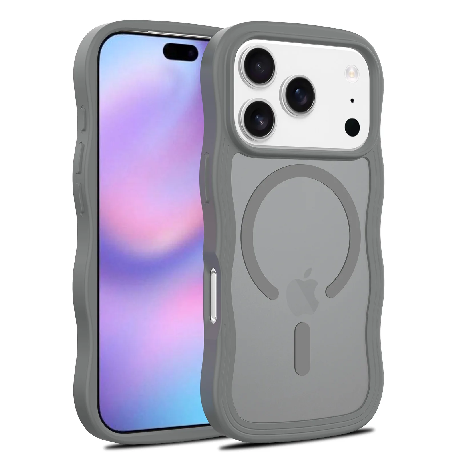 

Wavy Frame Magnetic MagSafe Case for iPhone 17 Pro Max with a Matte Finish and Air Slim Shockproof Design for Wireless Charging