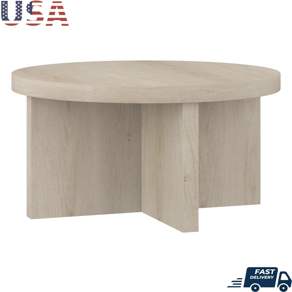 

Журнальный столик в скандинавском стиле, 33 дюйма, МДФ, деревянный вид, регулируемые ножки, простая сборка, мебель для гостиной, емкость 75 фунтов