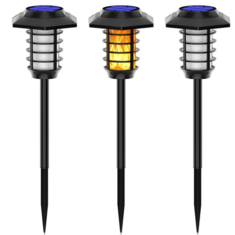 

2/4 шт. новейшие солнечные лампы с пламенем для двора, уличное водонепроницаемое ландшафтное освещение, управляемый свет, водонепроницаемая садовая лампа для газона, хит продаж