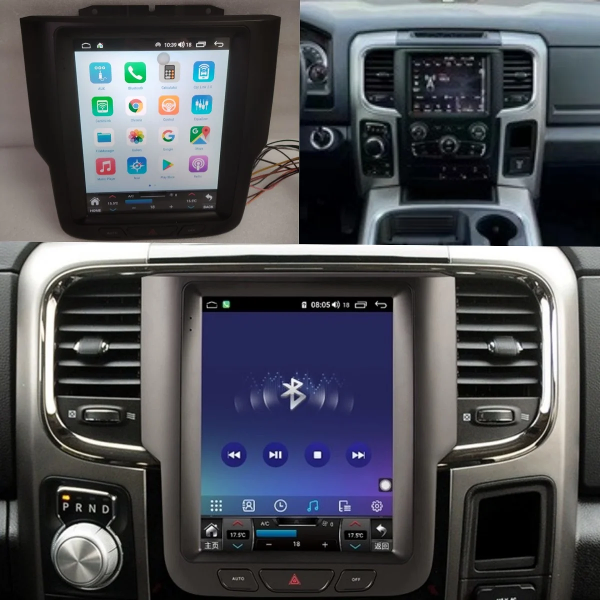 

256G Android14 GPS Navigation Car Radio For Dodge RAM 2013 -2018 Car Stereo Receiver Audio Multimedia Head Unit Verticle