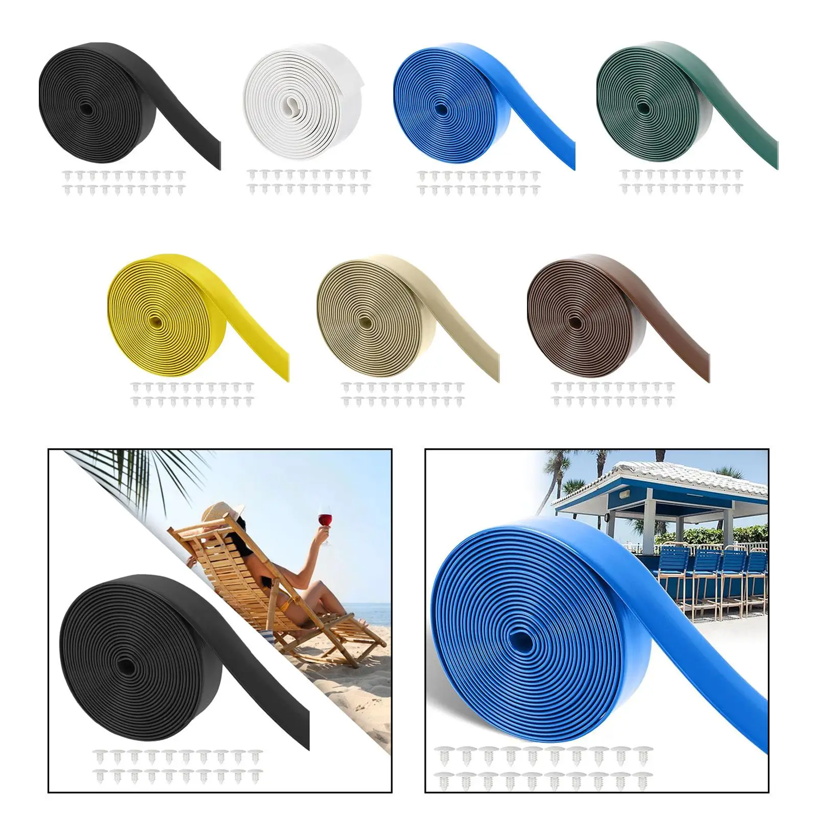 Vinyl Straps for Patio Chairs Repair Easy to Install Multifunctional 2\